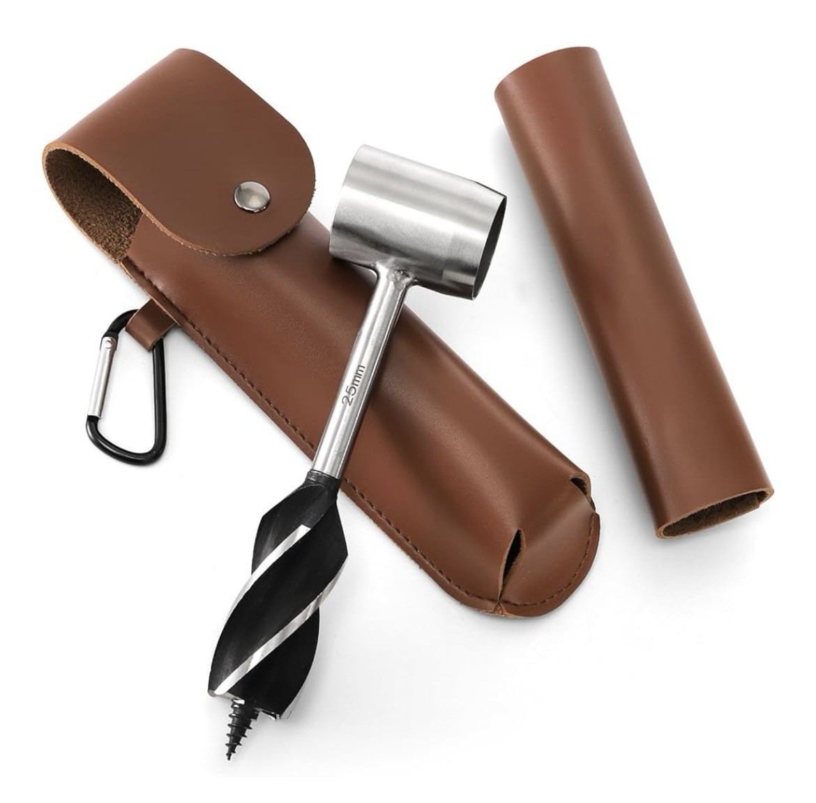 Bushcraft Hand Auger W Case Settlers Wrench Manual Hole Drill Survival Camping