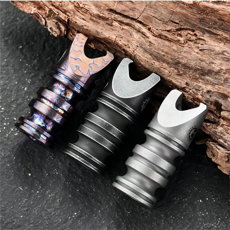 Titanium Multi Tool Bottle Opener Paracord Pendant Knife Bead Wrench Outdoor EDC