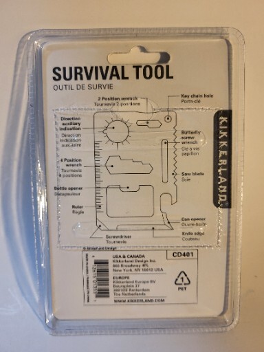 Pocket Survival Tool Multi-Tool Stainless Steel 11 Functions Pouch Kikkerland