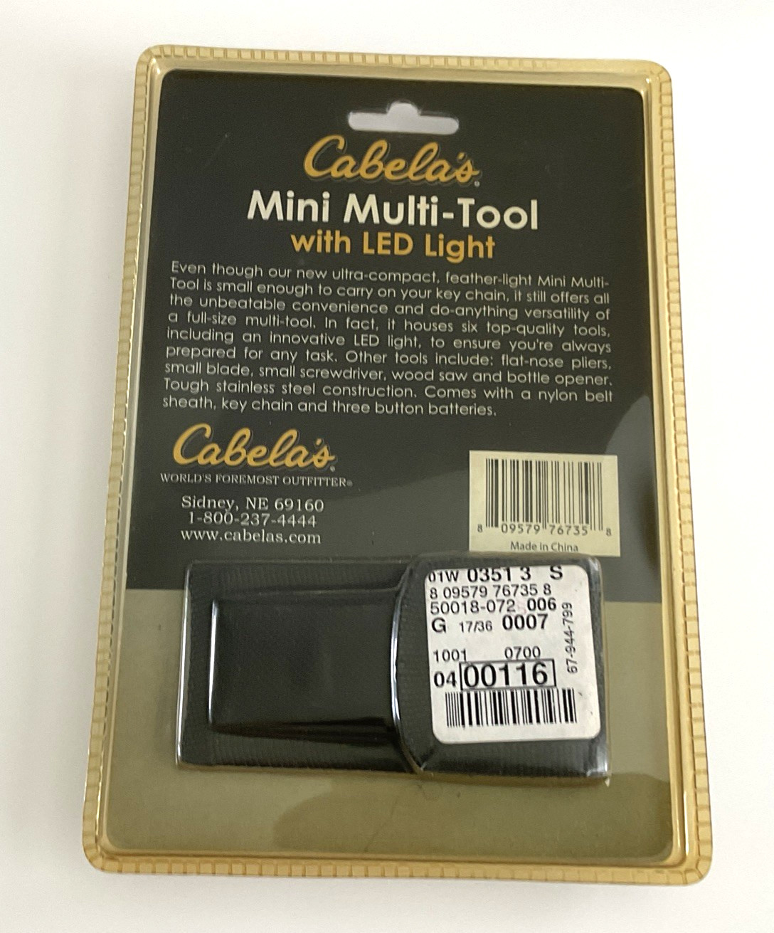 NIP Cabela’s Mini Multi-Tool LED Light & Case