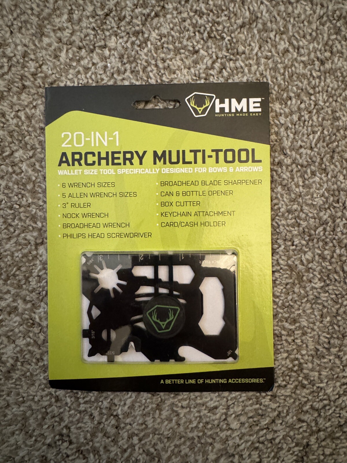 HME Wallet Size Archery Multi-Tool (20 in 1)