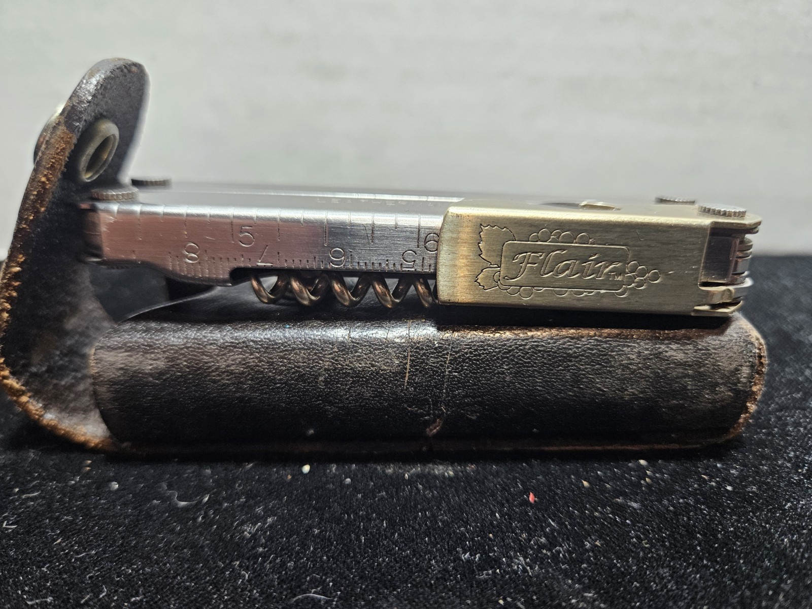 Leatherman Flair Stainless Multi-Tool Knife Corkscrew Rare Collectible Nov 1999