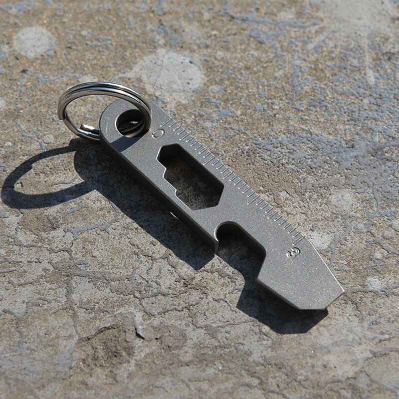 Hot Mini Titanium Alloy Keychain Pry Bar EDC Crowbar Opener Outdoor Multi Tools