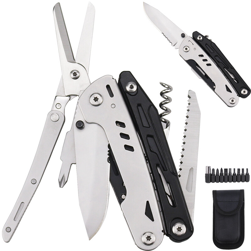 20-in-1 Multi Tool Pliers Folding Pocket Knife Screwdriver Scissors with Sheath