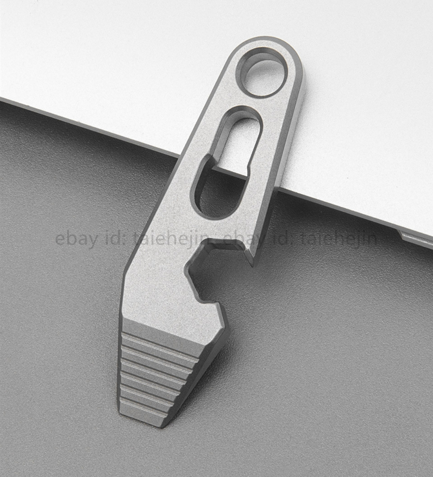 2 Pcs EDC Mini Titanium Alloy Pocket Pry Bar Crowbar Opener Keychain Multi Tool