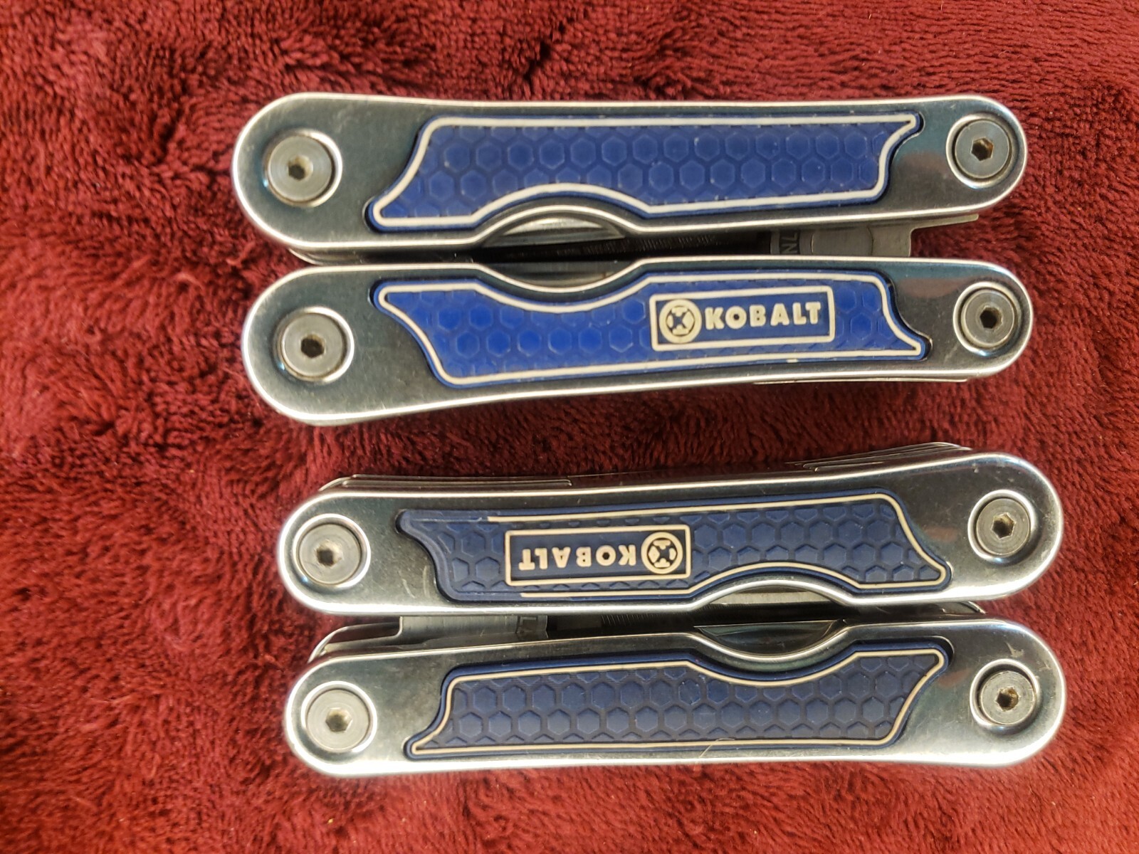 Lot of 2 Kobalt Blue Mini Multi Tool Knife