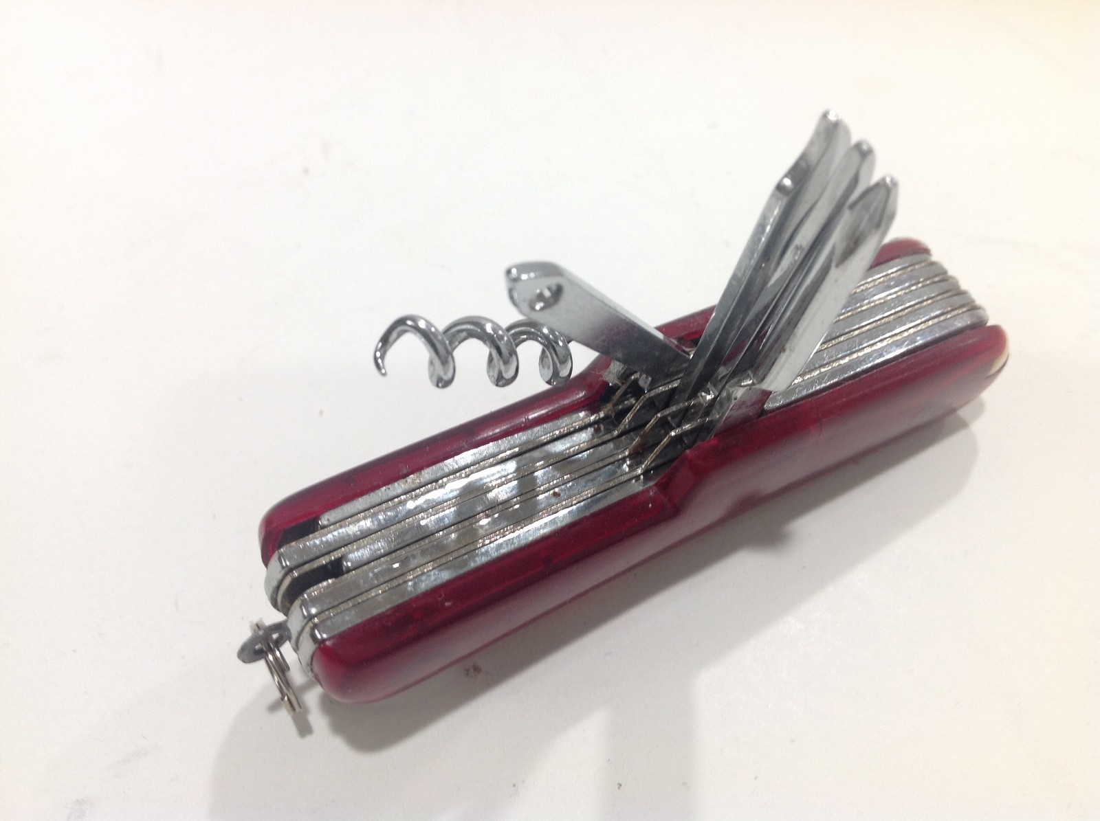 Multi-tool Pocketknife Red 14 tools Stainless Steel 3-1/2″ Inches long
