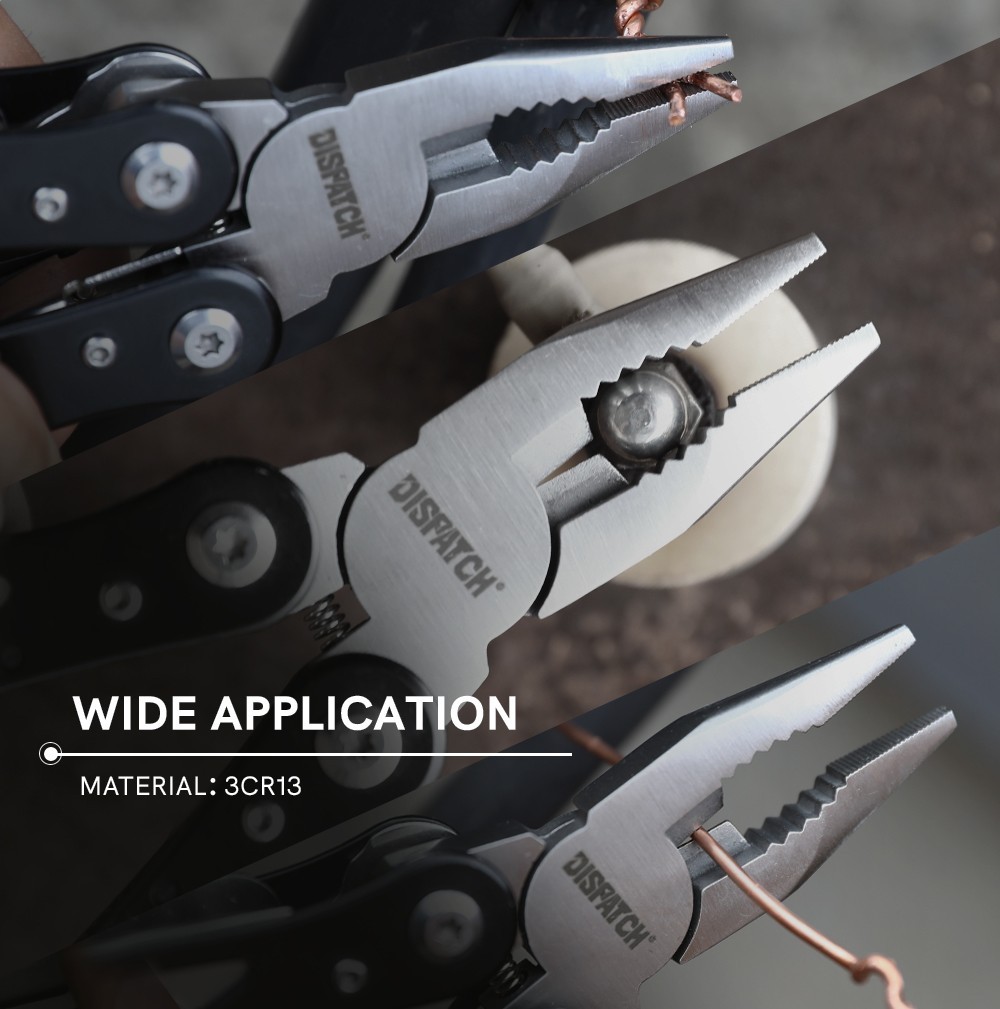 Dispatch 16-in-1 Stainless Steel Multi-Tool Plier, Outdoor Survival Pocket Tool