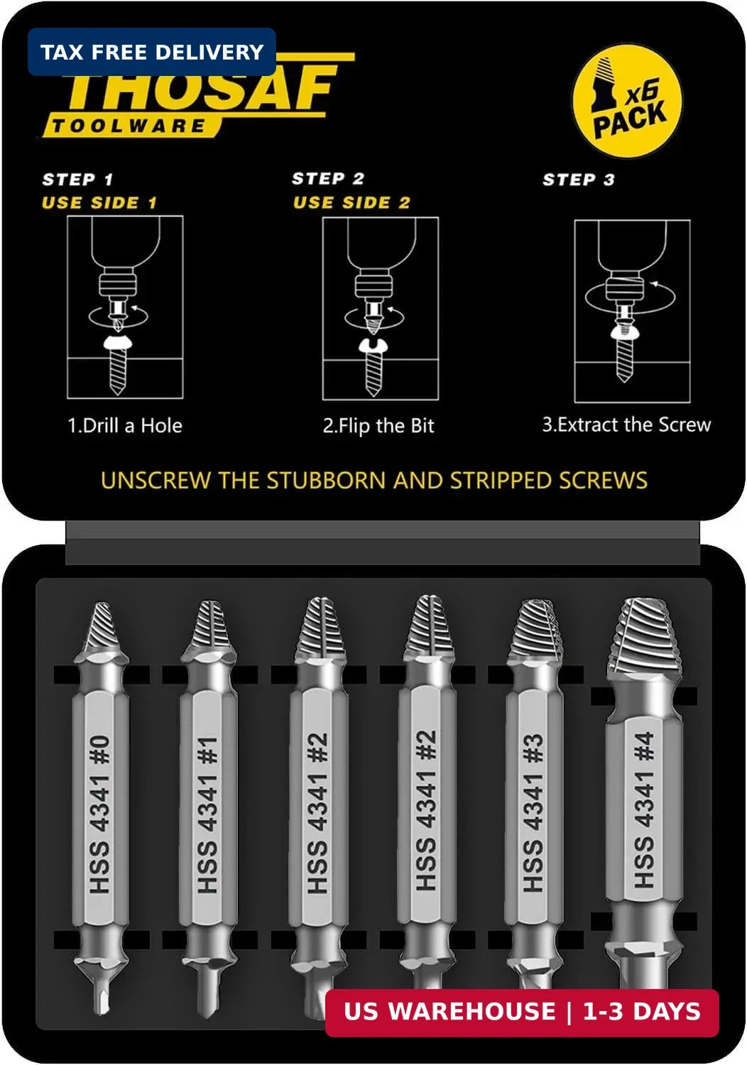 Gifts for Men,Damaged Screw Extractor Set,Christmas Stocking Stuffers for Adults