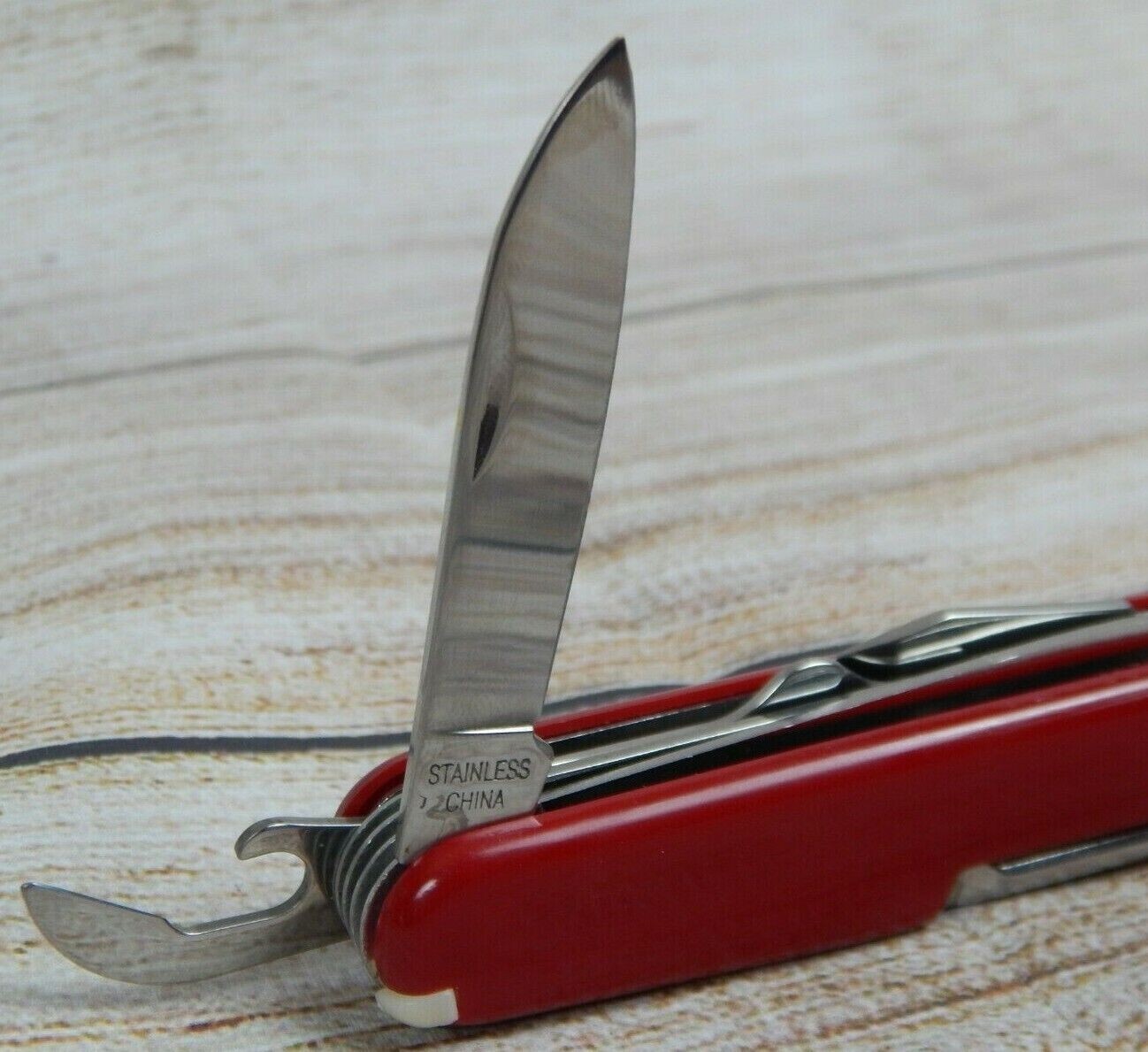 13 Function Multi Tool Survival Rescue Pocket Knife Camping Scout Stainless Red