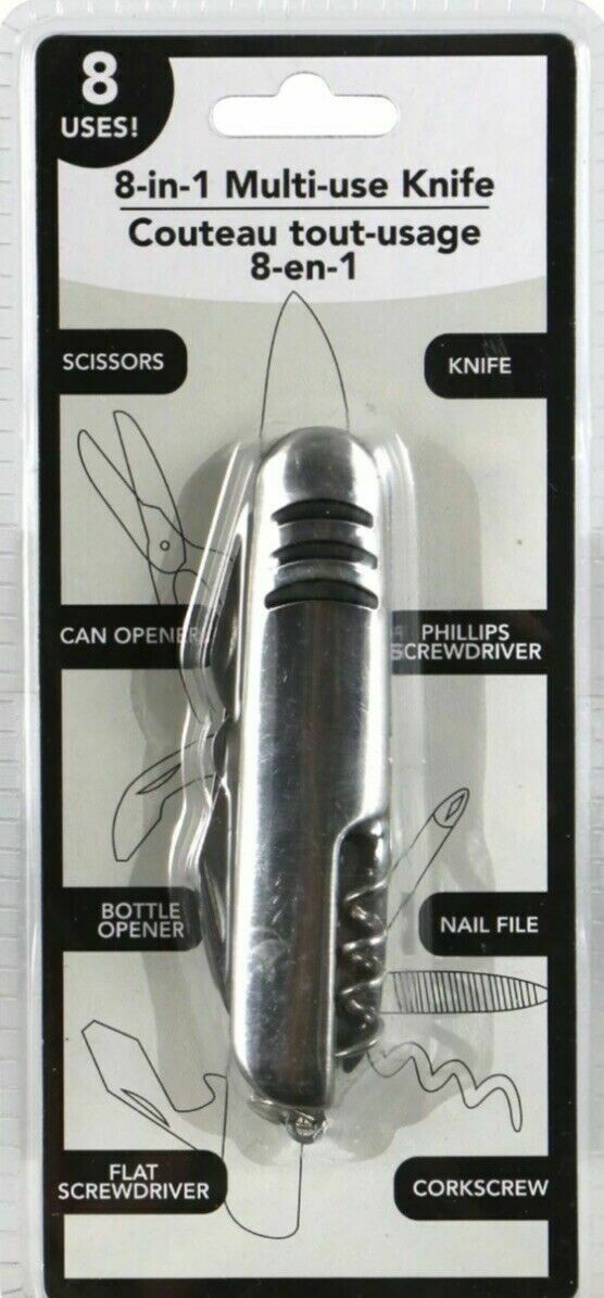 8-IN-1 Pocket Knife Multi Tool For HUNTING CAMPING HIKING All in one ~3 PACK