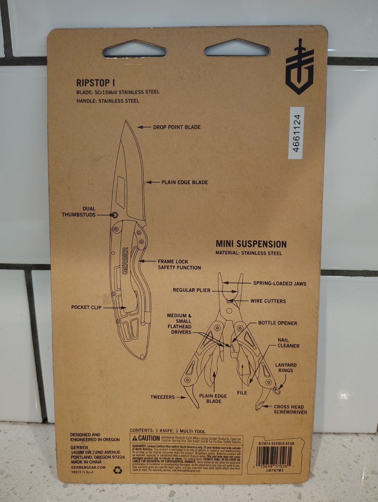 Gerber Suspension NXT Multi-Tool & Paraframe Knife Combo – Black – 31004034