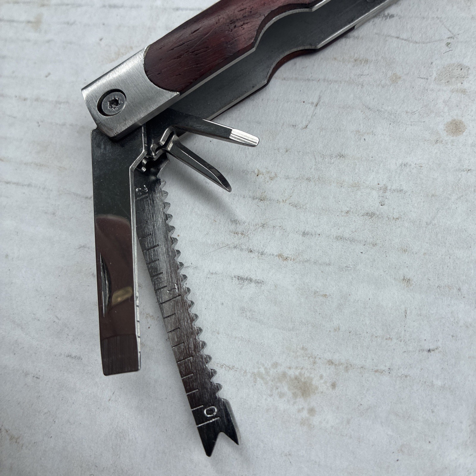 Sheffield Stainless Multi Tool Pliers File Knife Phillips Flathead Opener +read