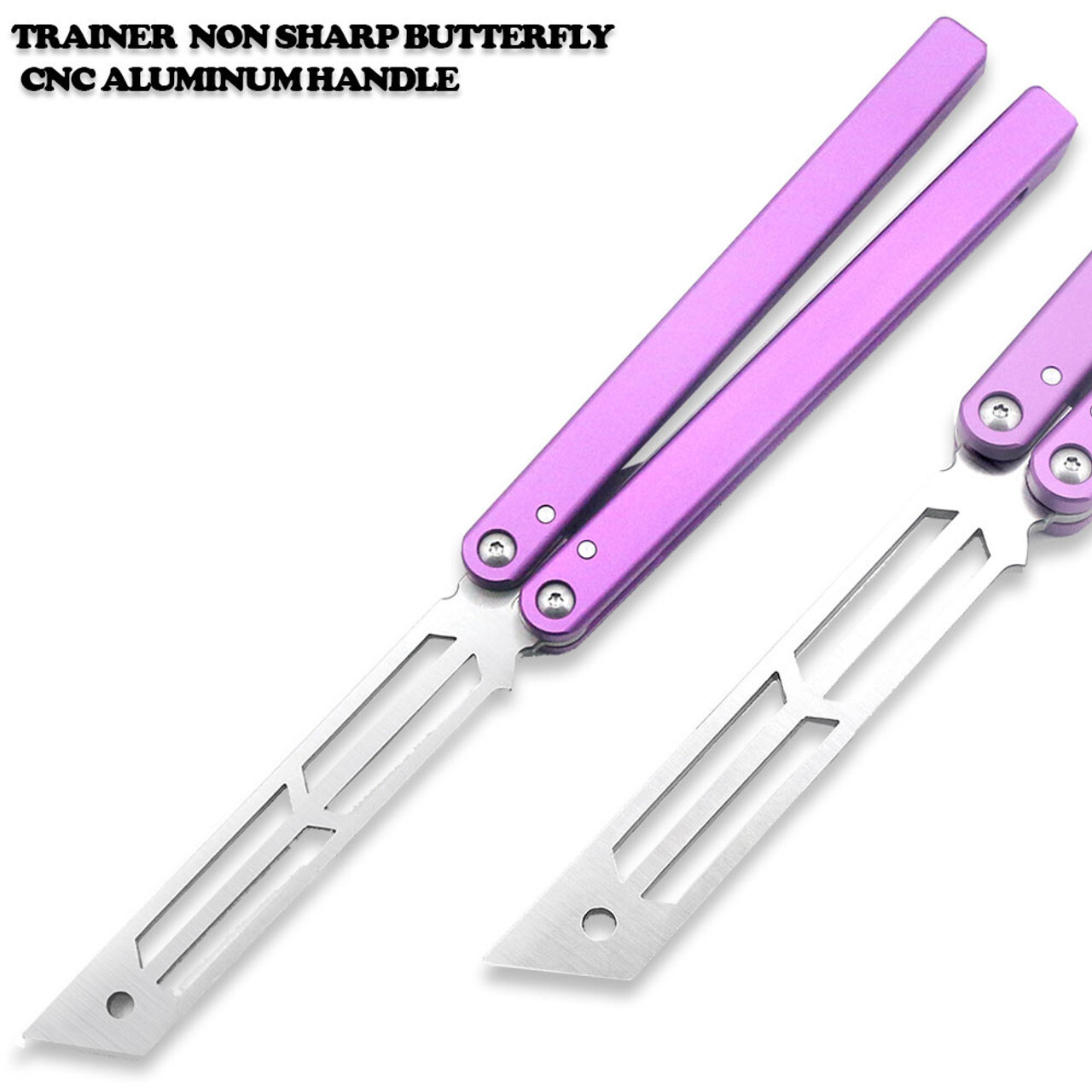 CNC Squid Triton Model Non-Sharp Professional Trainer – Butterfly Purple Handle