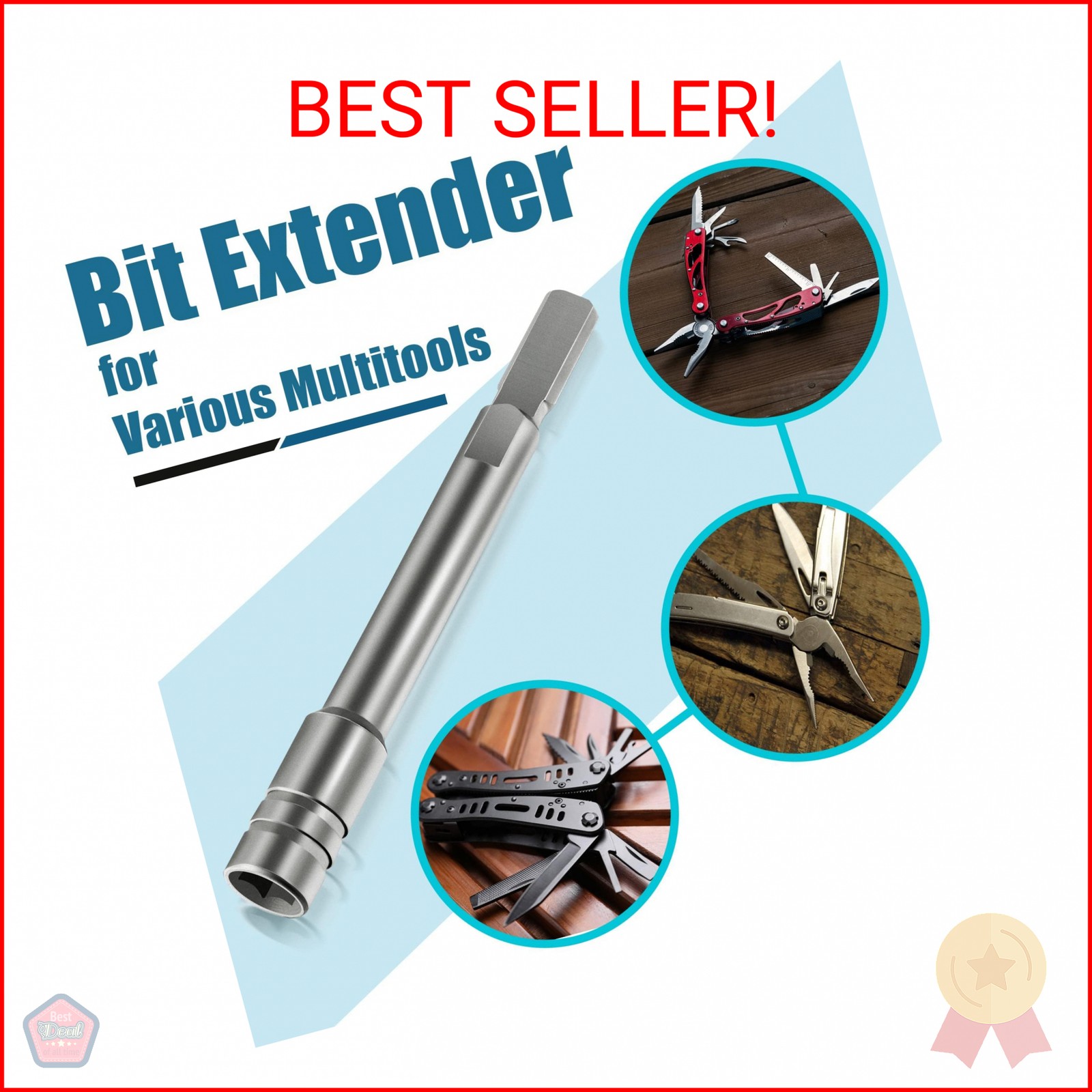 Dreyoo Bit Driver Extender Add-on Accessory for Multi-Tools,1/4″ Hex Bits Adapte