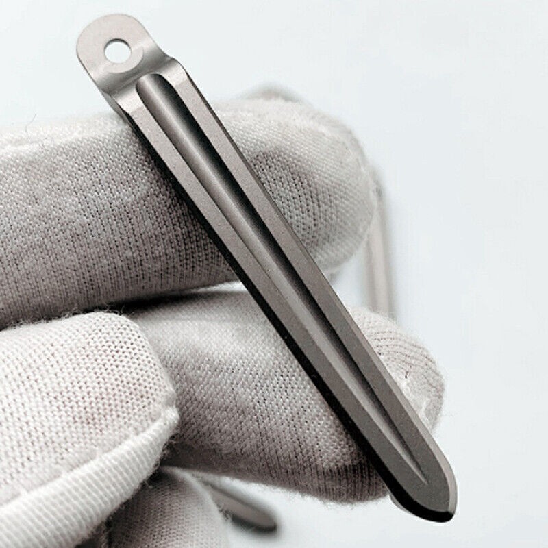Titanium Deep Carry Pocket For Chris Reeve Knives Umnumzaan Sebenza Back Clip US