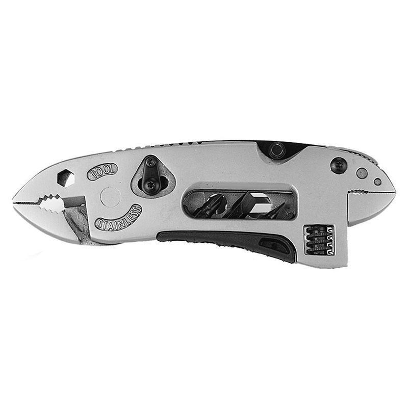 Multi Tool Set Adjustable Wrench Jaw Screwdriver Pliers Knife Survival Gear
