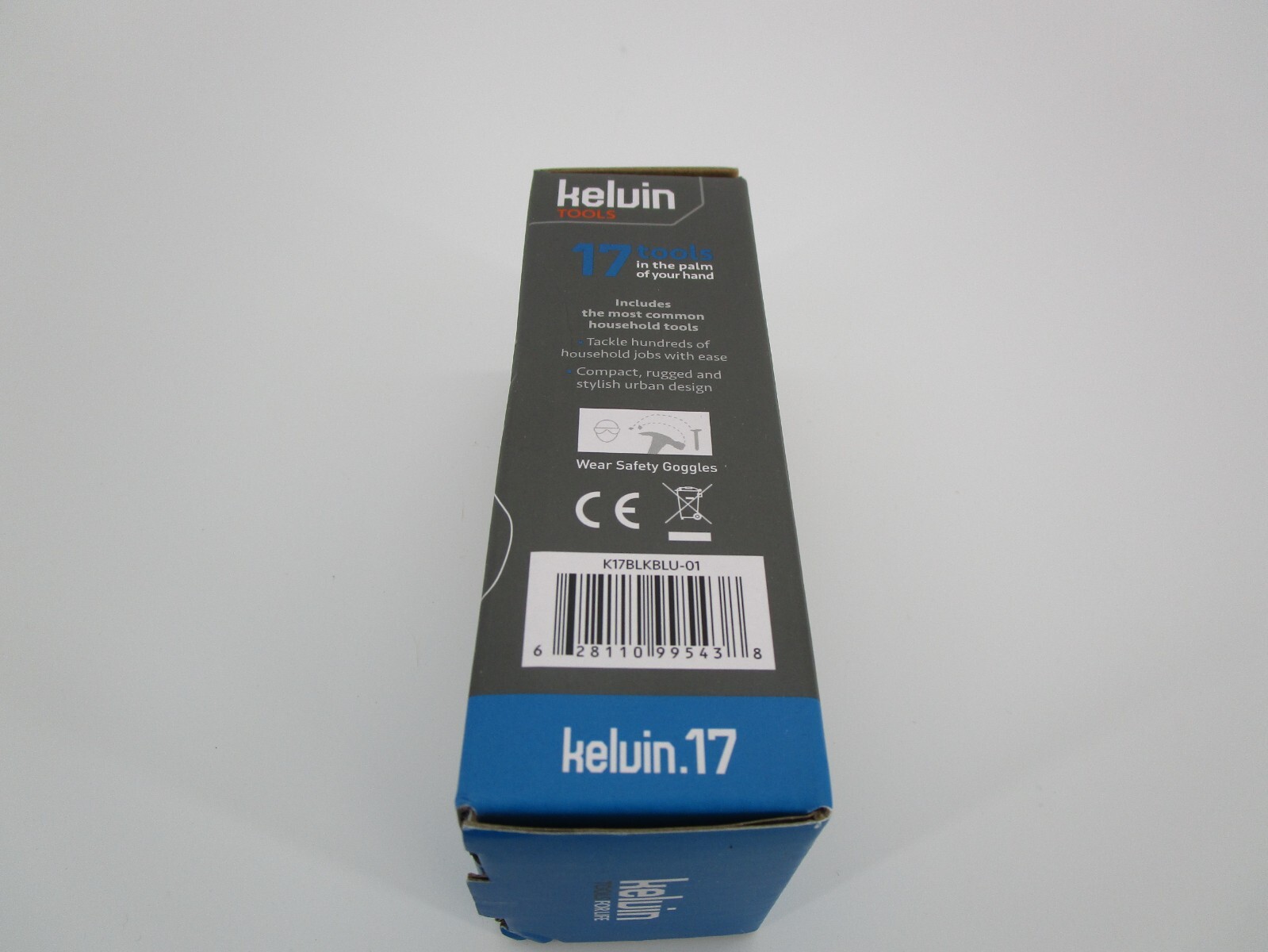 Kelvin Tools Kelvin 17 Palm-Sized Everyday Screwdriver Multi-Tool, Black & Blue