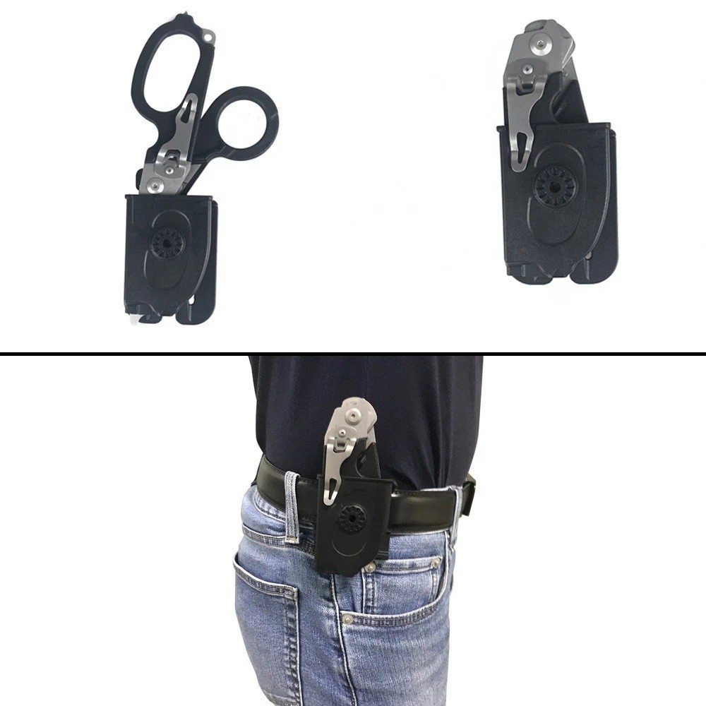 6-in-1 Foldable Trauma Shears – Tactical Raptor Medical Scissors with Holster
