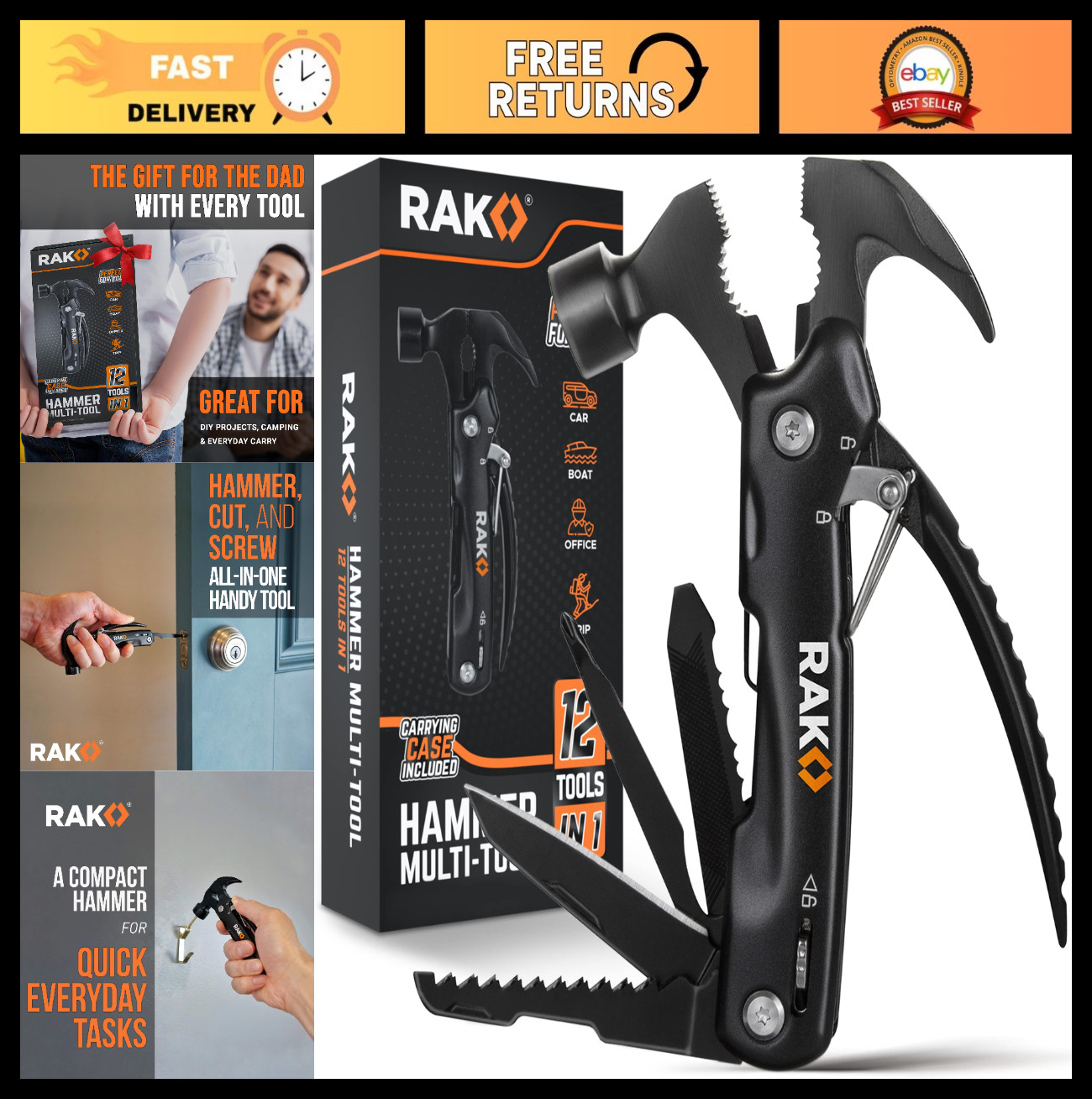 Compact Multitool for Men – Unique Birthday Gifts, Survival Gear, Camping Access