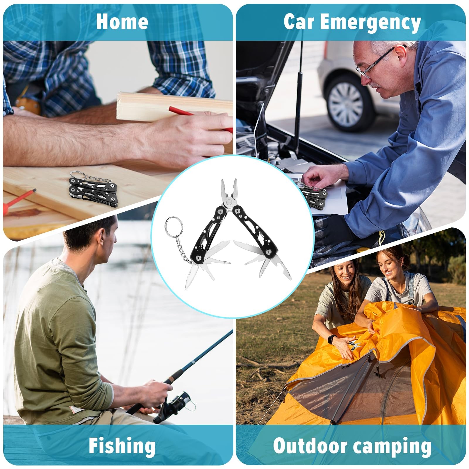 Multi-Function Pliers Small, 13 in 1 Mini Multi-Tool with Pliers, Multi-Function Sto…