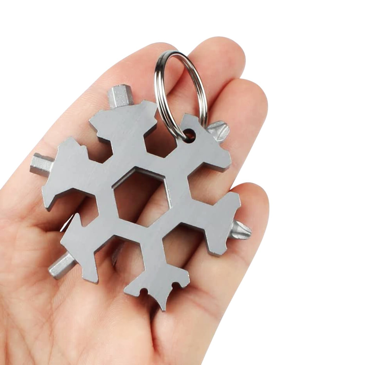 4 Colors 18-in-1 Snowflake Multi-Tool Carbon Steel Multitool Screwdriver Opener