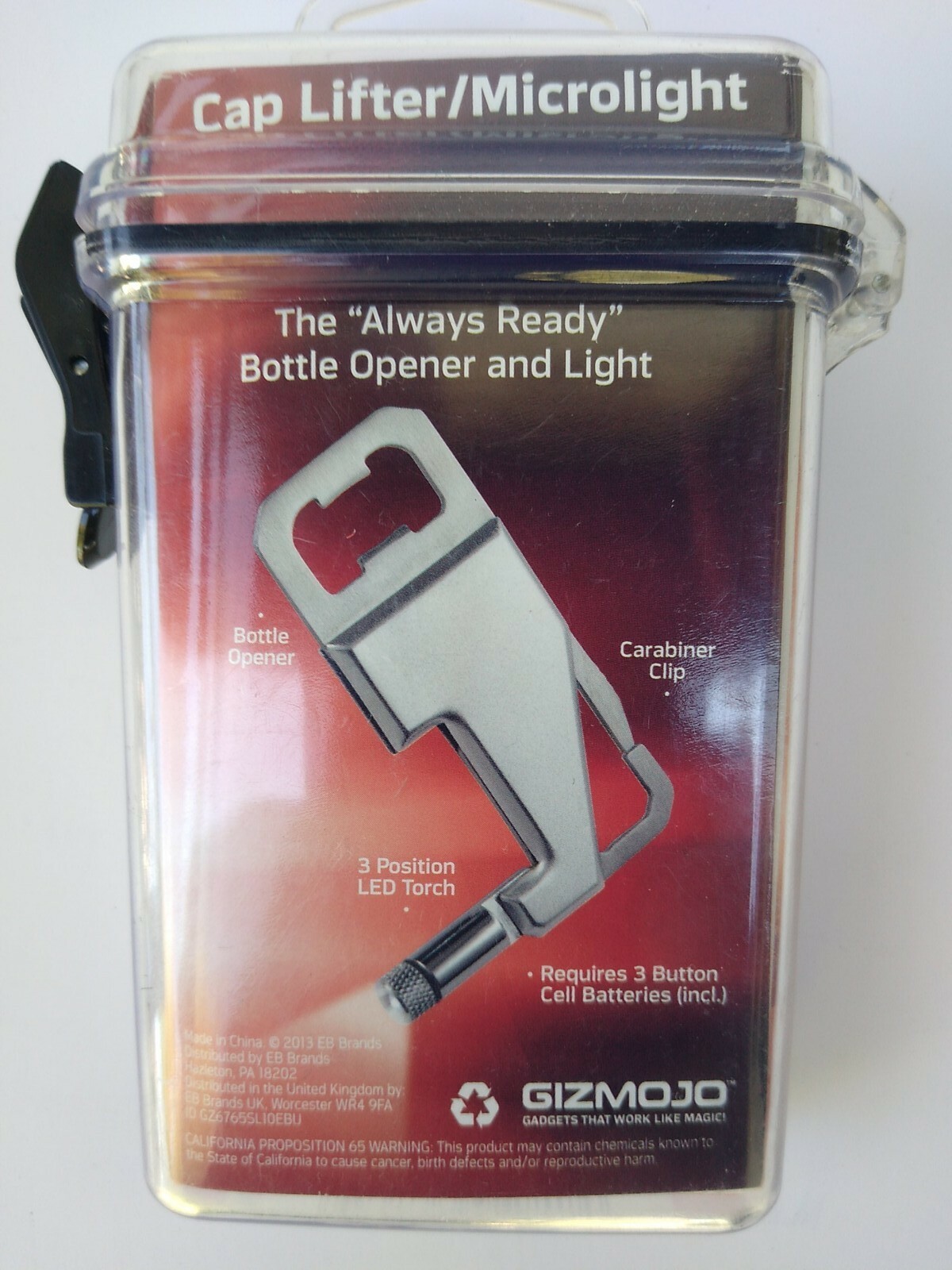Gizmojo Cap Lifter / Microlight – The “Always Ready” Bottle Opener & Light