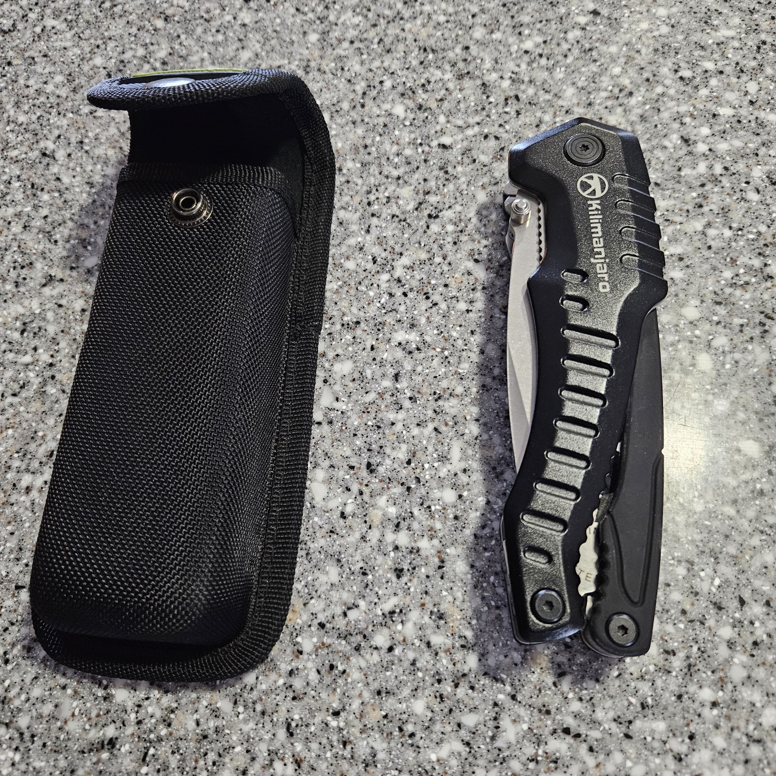 Kilimanjaro Magnus 9-in-1 XL Multi-Tool Folding with Snap Pouch. 10″ Blade Out!