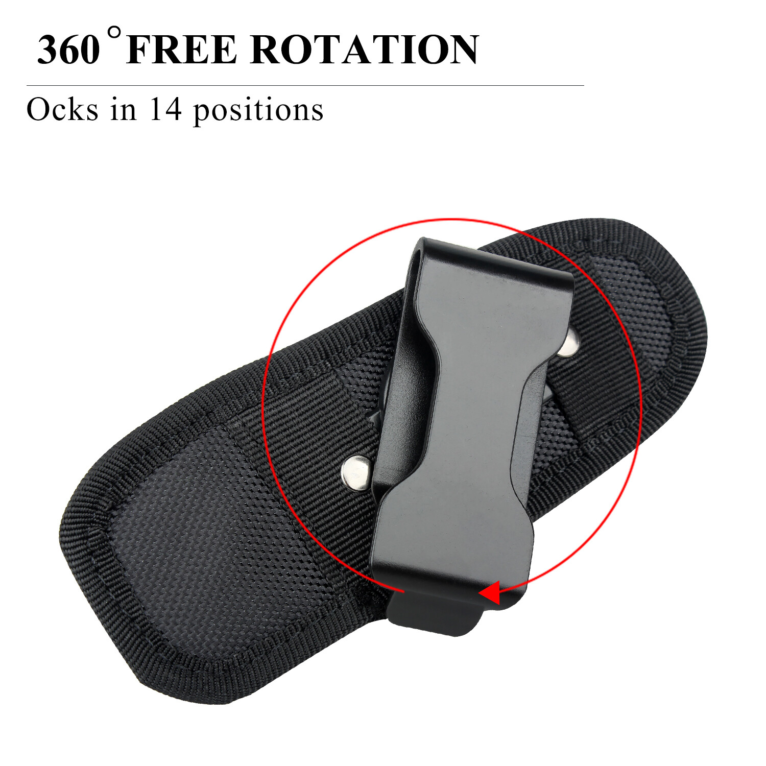 360° Rotatable Multifunctional Flashlight Case Universal Outdoor Pouch
