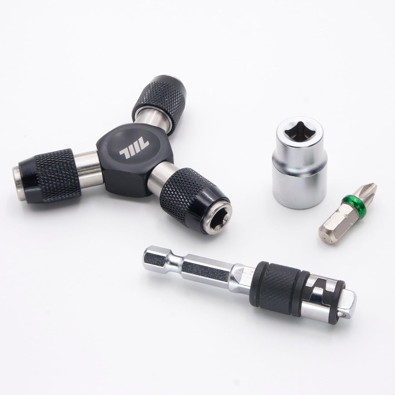 1/4″ Hex to Square Drive Socket 2-In-1 Extension Combo 1 PCS Hex End 1 PCS Flat