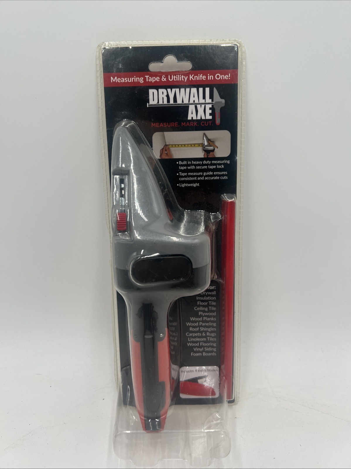 Drywall Axe All-in-one Hand Tool with Measuring Tape and Utility Knife