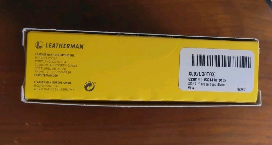 Leatherman Signal 19-in-1 Multi-Tool Green Topo Blade. Nylon Sheath NOT Included