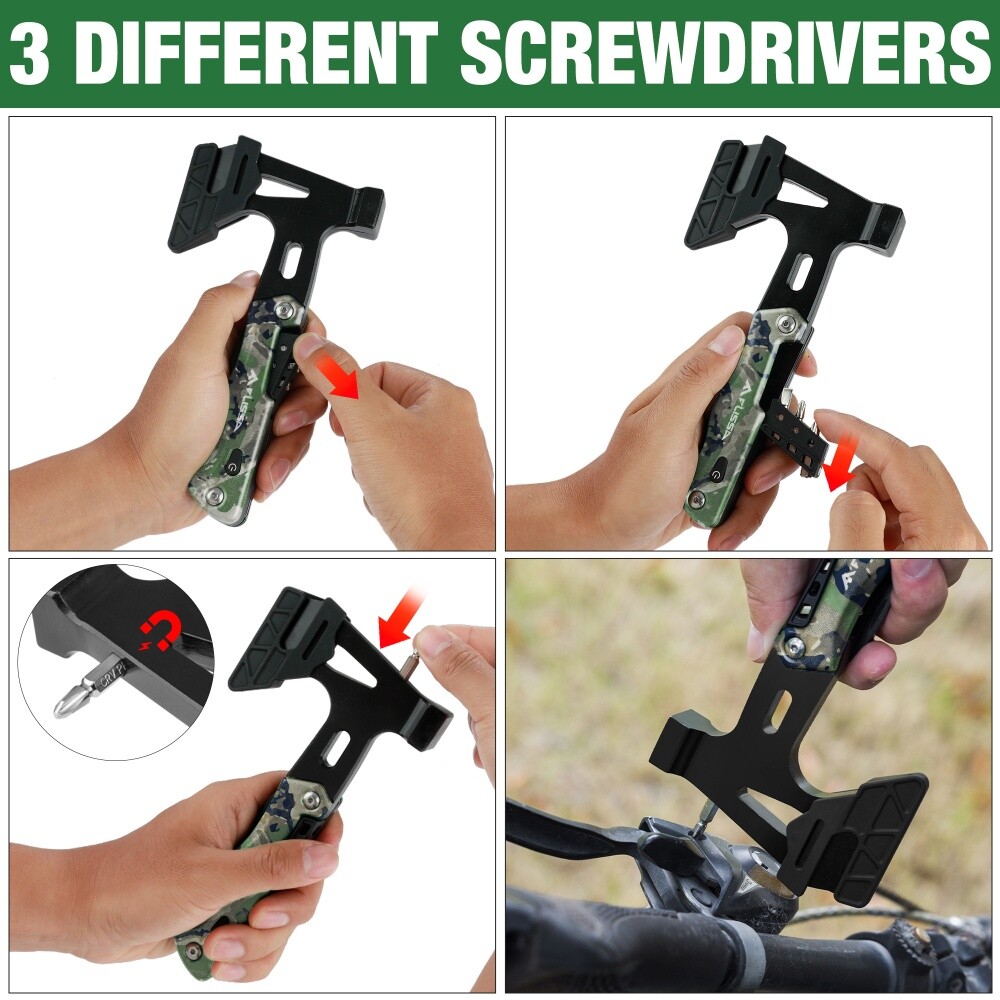 Multi Tool Axe Hammer Multitool Hatchet Stainless Steel EDC Pocket Knife
