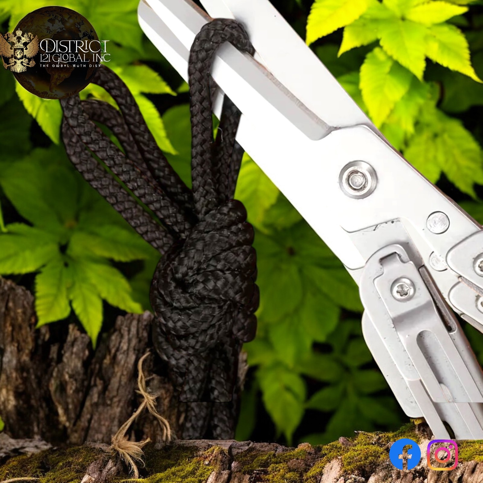 Compact Multi Tool Folding Stainless Steel BLACK Scissors For Bug Out Bags EDC