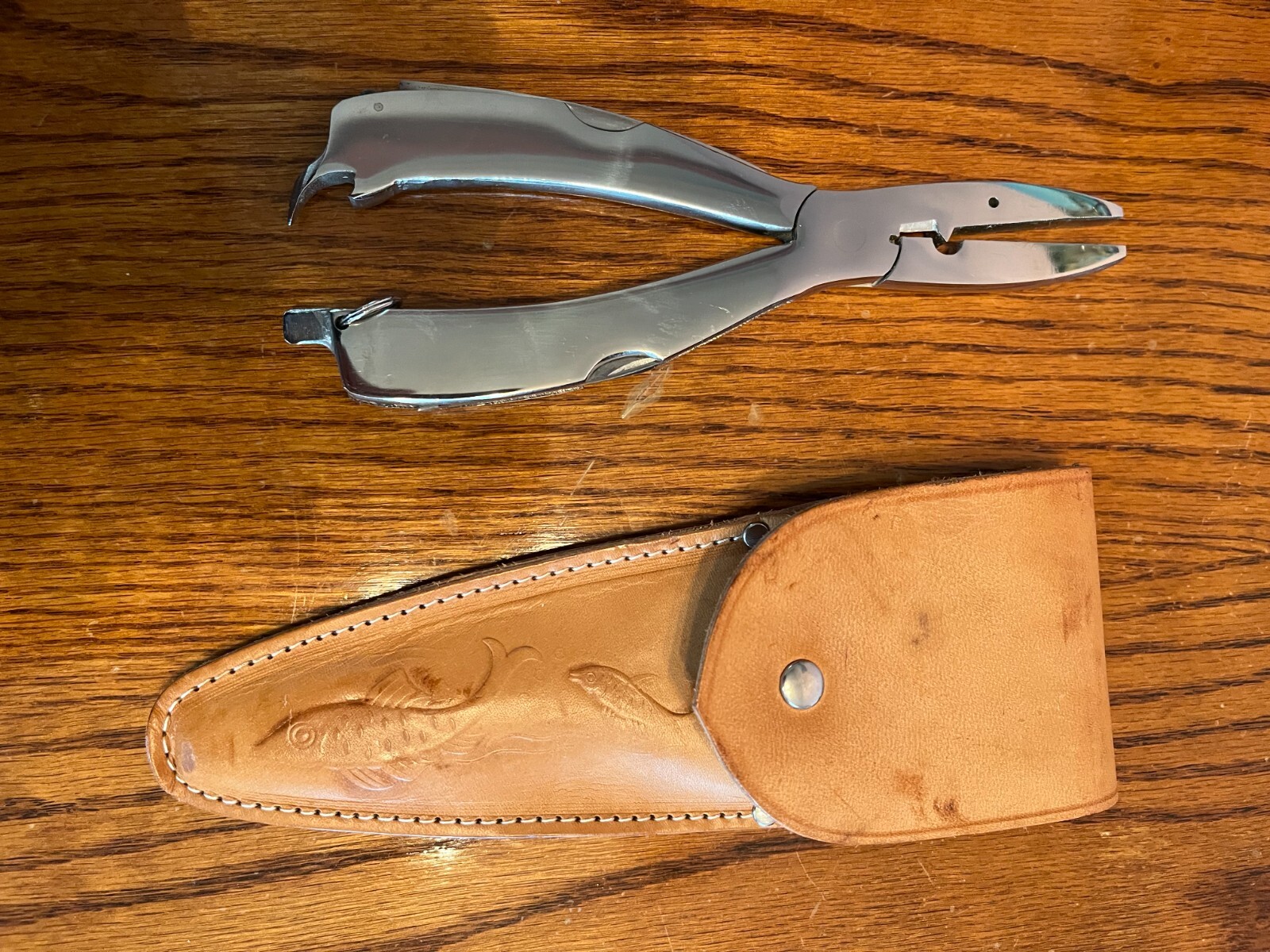 Vintage ABC Solingen Germany Stainless Steel Fishing Multitool & Original Sheath