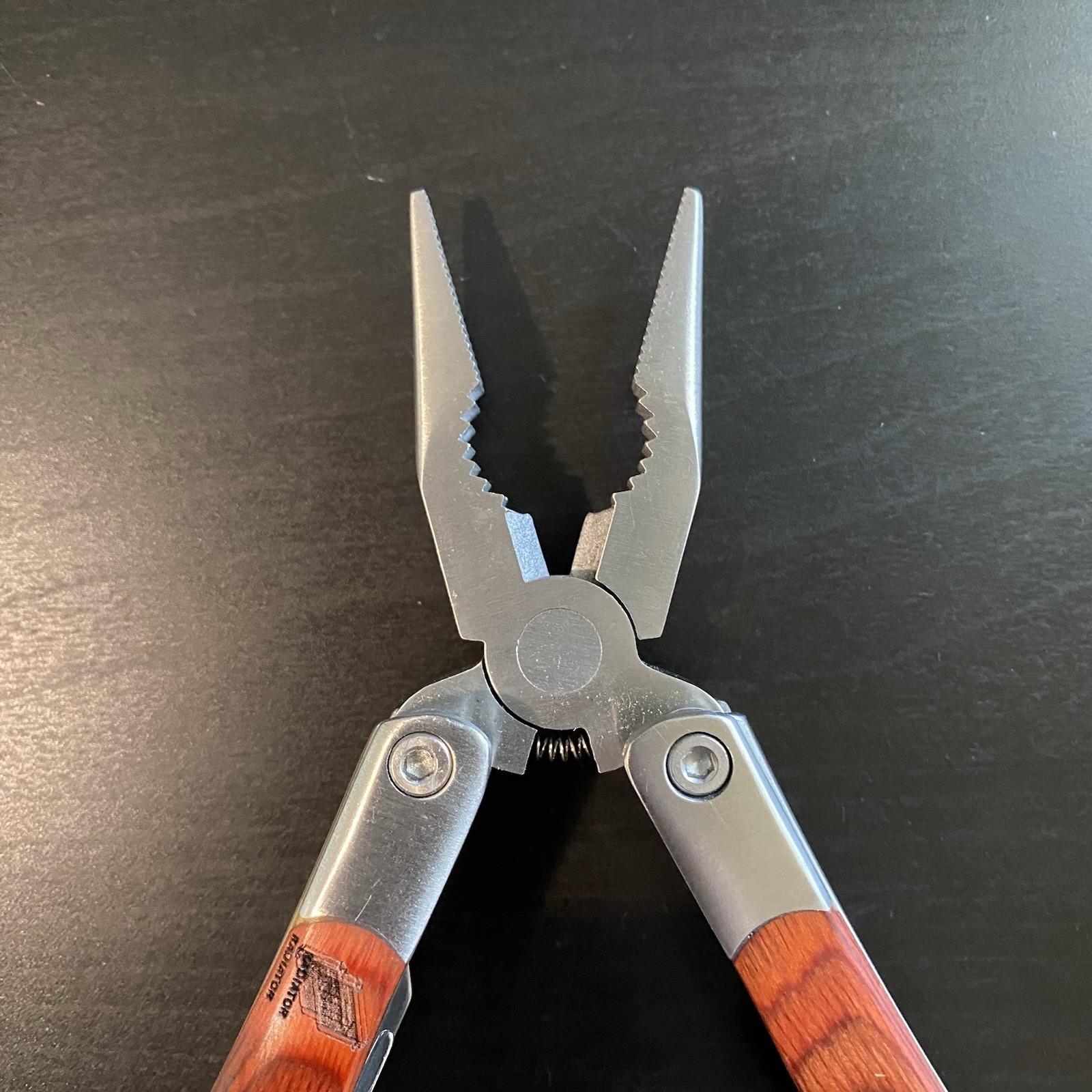 Kirschler Multi-Tool Wood Metal Handle Pliers Knife Screwdrivers LED Light