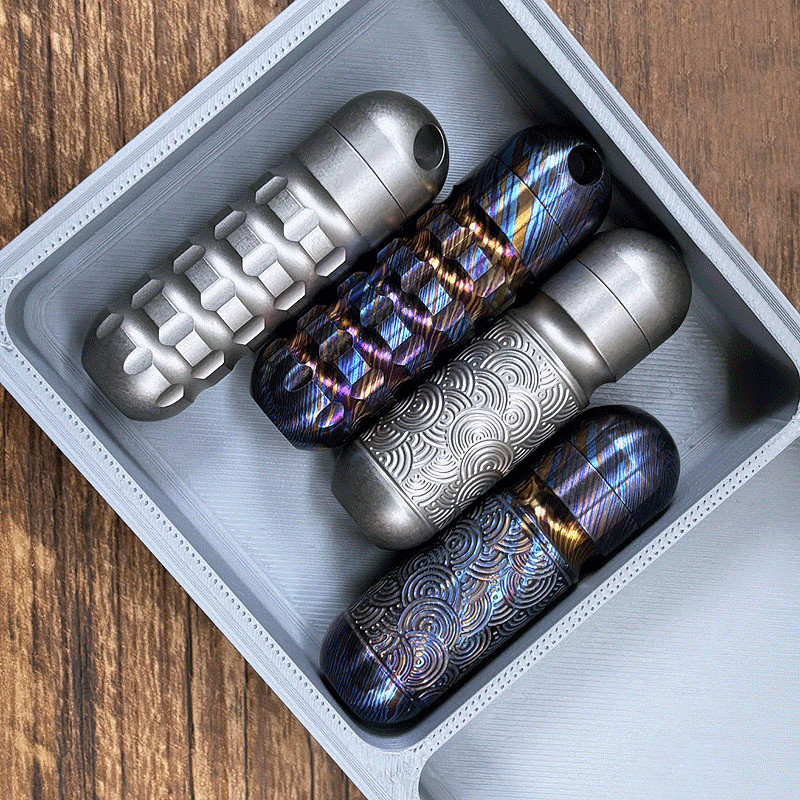 Titanium Pocket Mini Waterproof Holder with Bits Portable Outdoor EDC Tools Gift