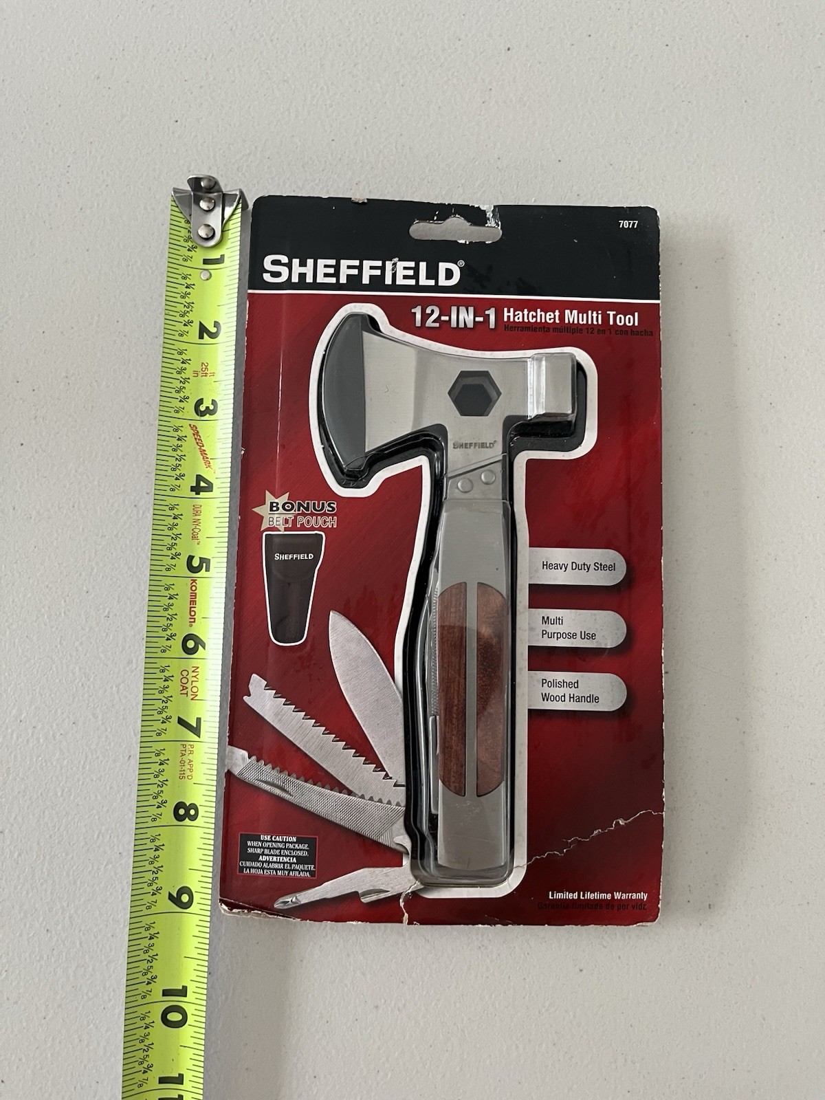 Sheffield Hatcht 12-in-1 Multi-Tool & Belt Pouch Outdoorsman Camper Accessories