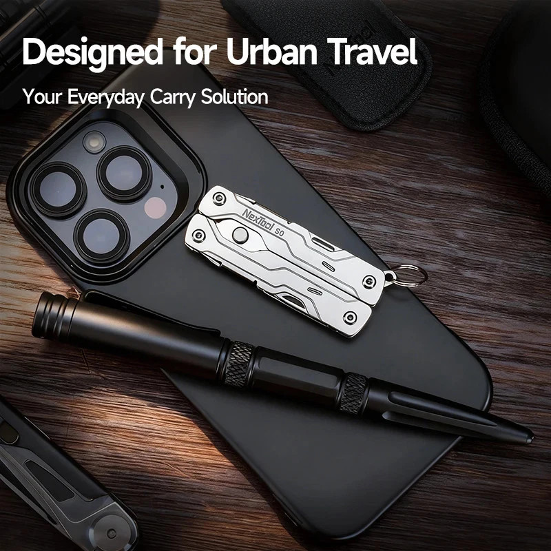 NexTool 8-in-1 Mini Multitool Scissors S0 Pocket EDC Camping Survival Tool