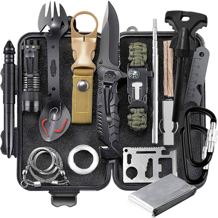 Emergency Survival Equipment Kit Outdoor Filter Tactical Hiking Camping SOS Tool