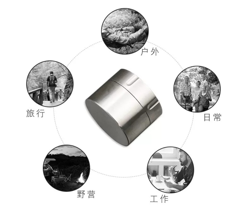 Titanium Alloy Lightweight Mini Medicine Box, Portable Storage, Large Capacity