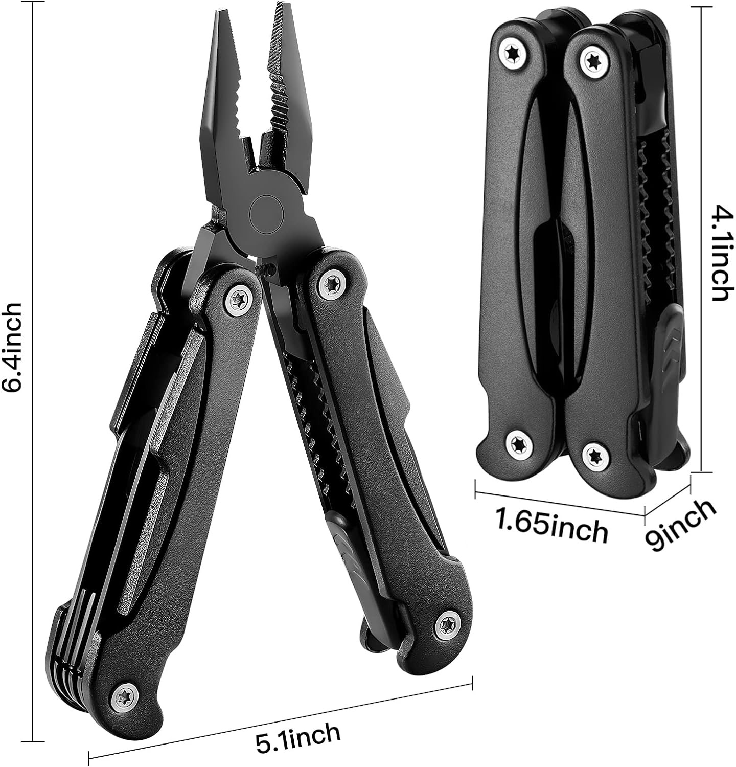 14 IN 1 Multitool Pliers with Pocket Clip, Portable Multi Tool
