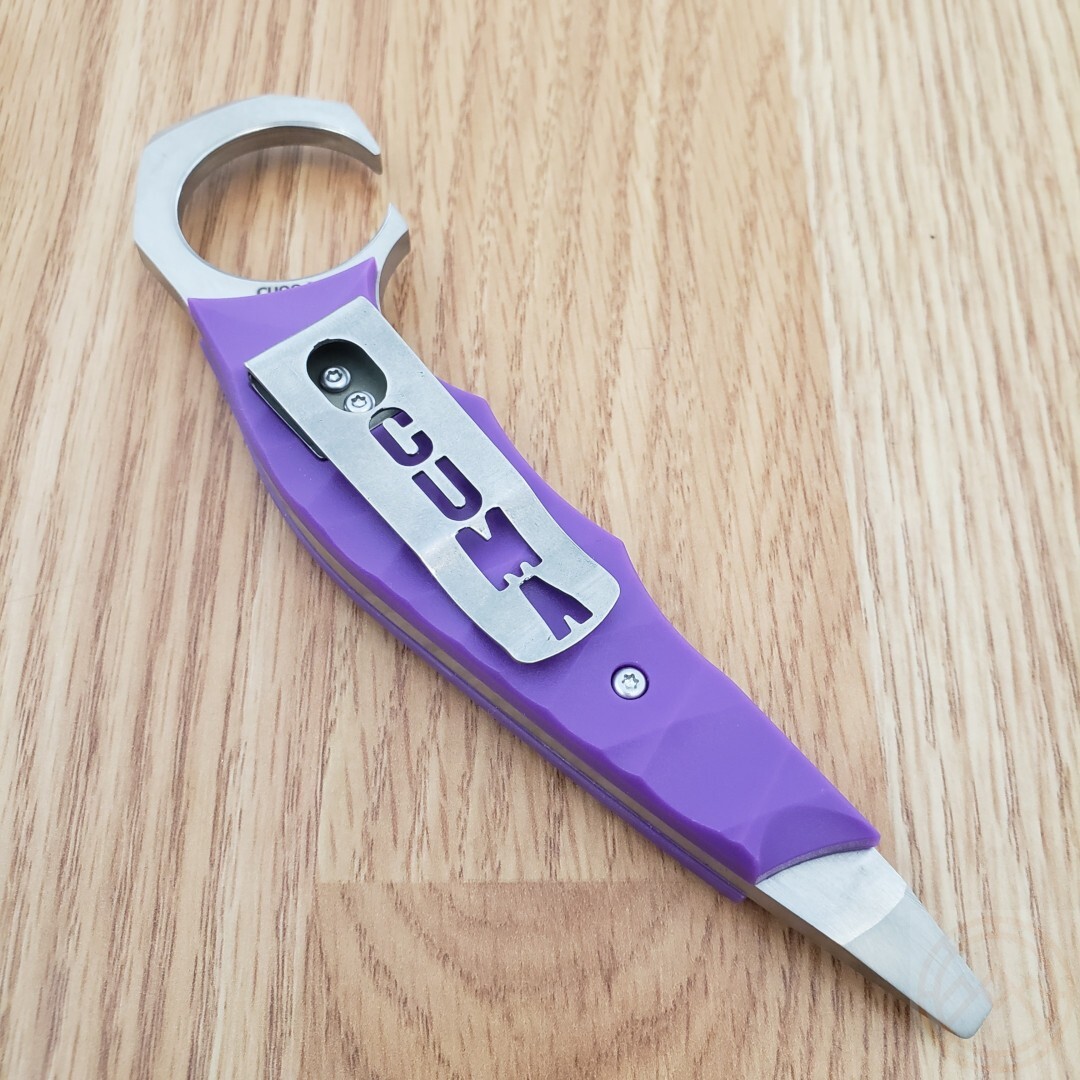 Cuma Survival School BADD Beer Tool 3Cr13 Steel Construction Purple Composition