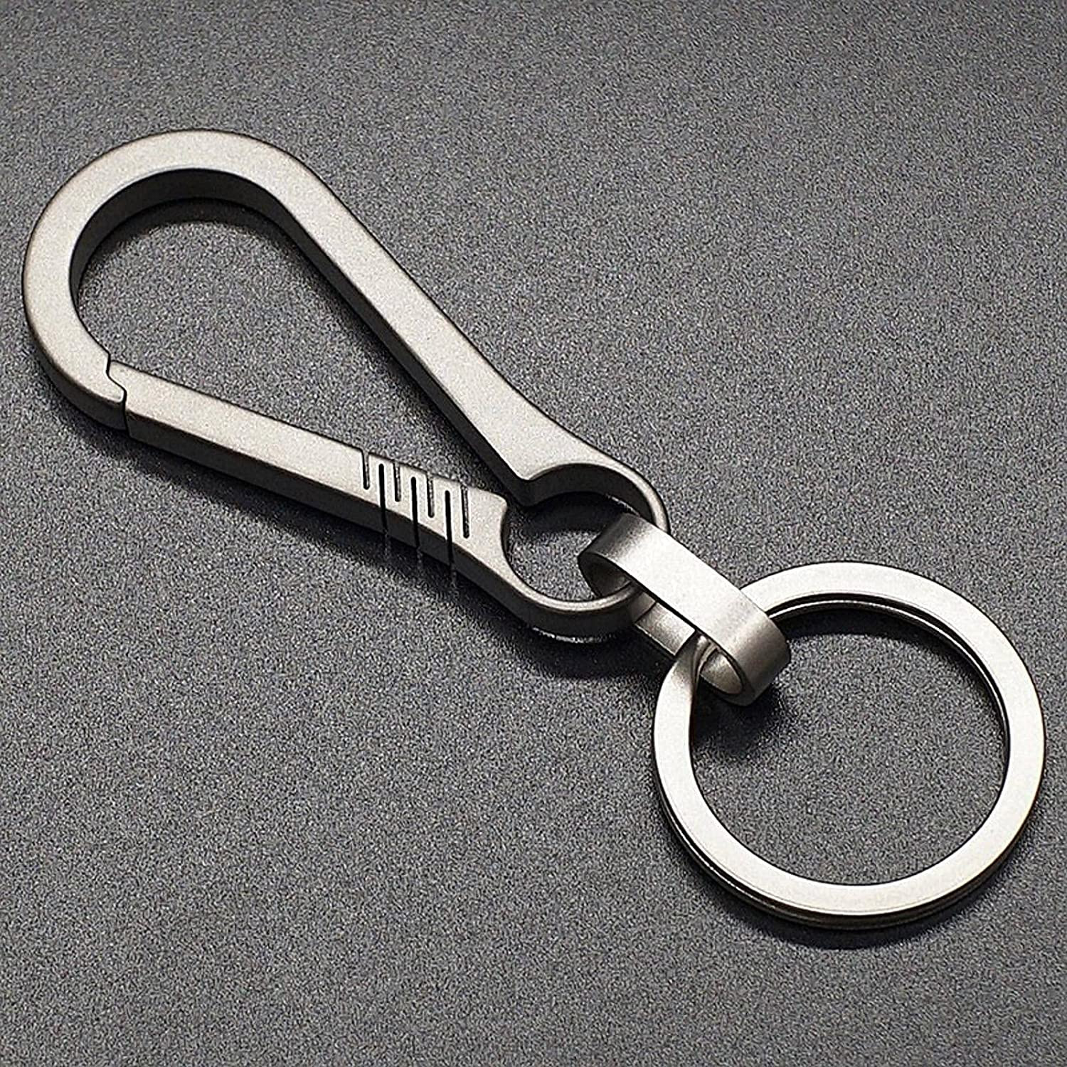 New TC4 Titanium Carabiner Key Clip EDC Key Ring Loop Hook Titanium Car Keychain