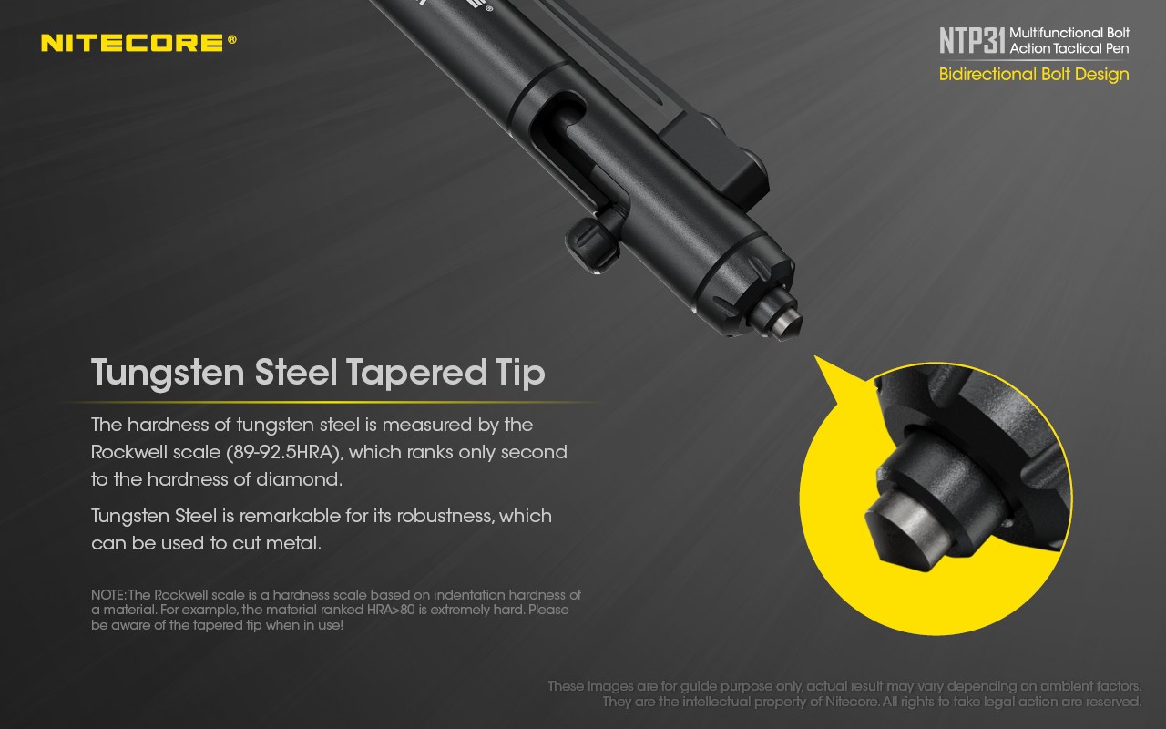 NiteCore NTP31 Multifunctional Bidirectional Bolt Design Action Tactical Pen