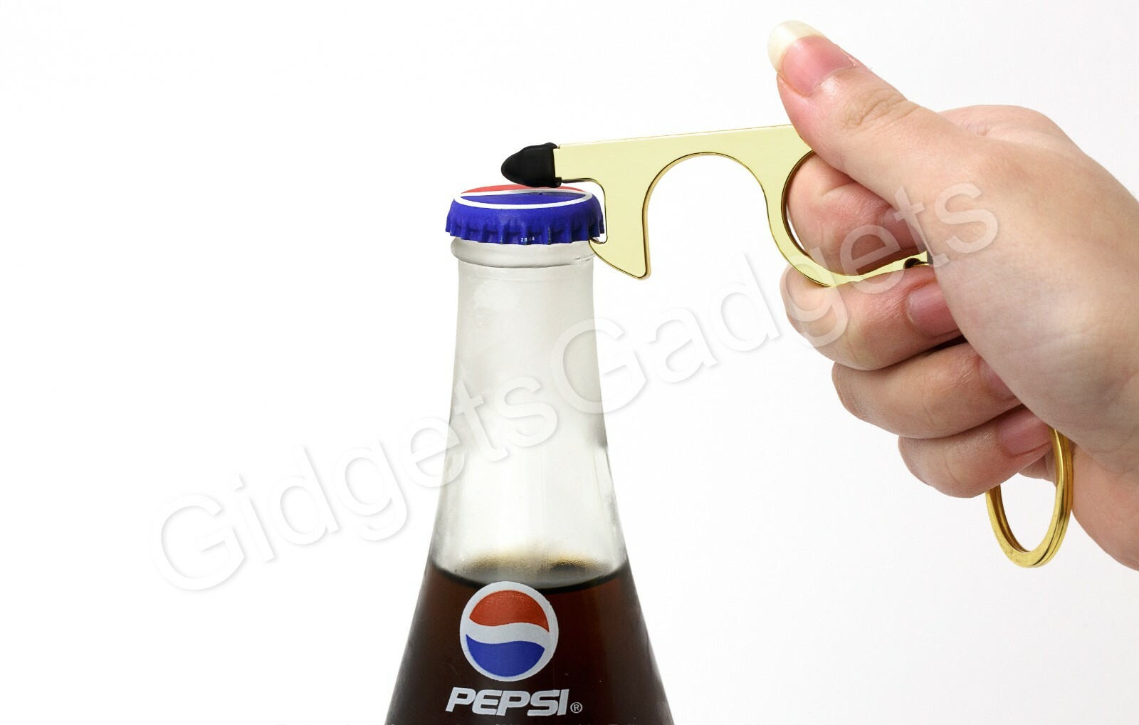 5 Pack Clean Gold Key Door Opener Handheld Keychain No Touch Hand Tool