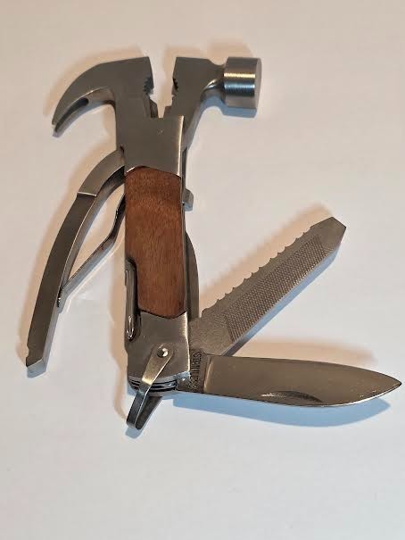 Sheffield The Hammer 14-in-1 Multi-tool Polished Stainless Steel Hardwood Handle