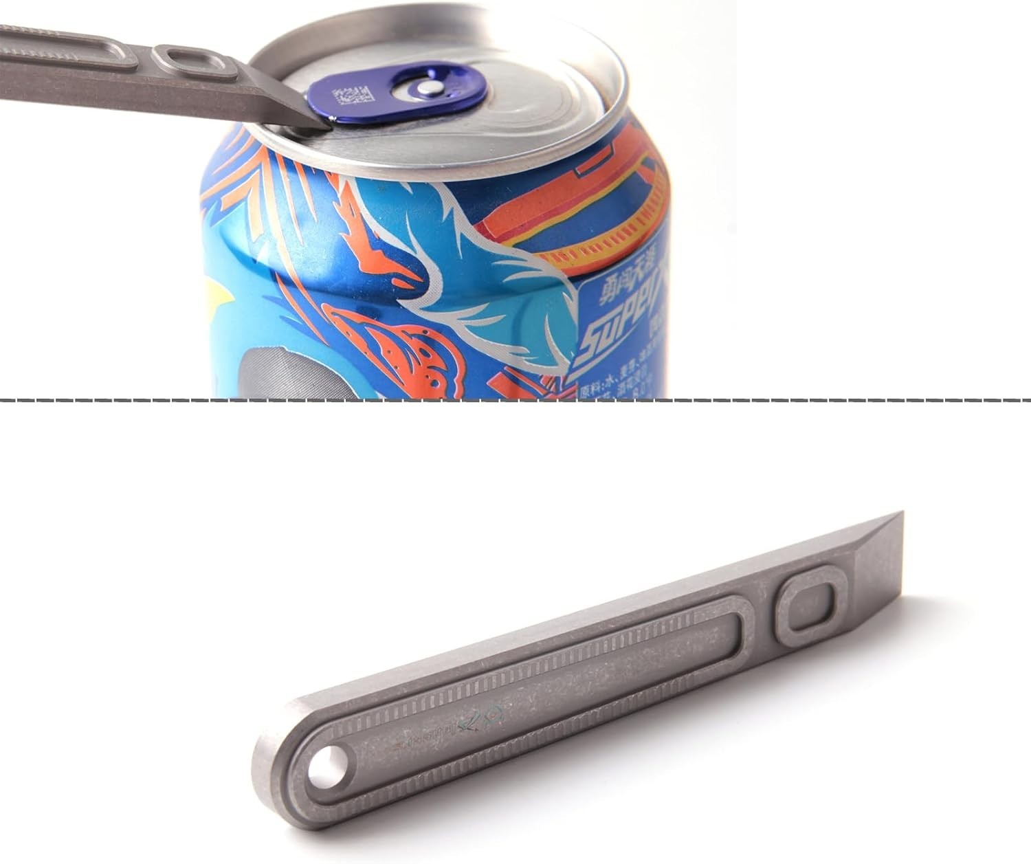 EDC Pry Bar Titanium Prybar Mini Multi Tool Titanium 3.74“ Package/Can Opener…