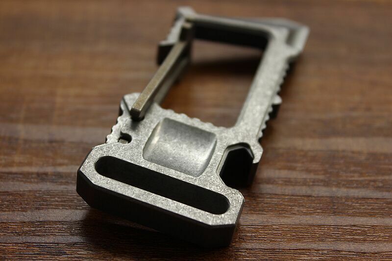 Titanium Alloy Multi-purpose Tool EDC Key Chain Hang up Carabiner Pry Bar Opener