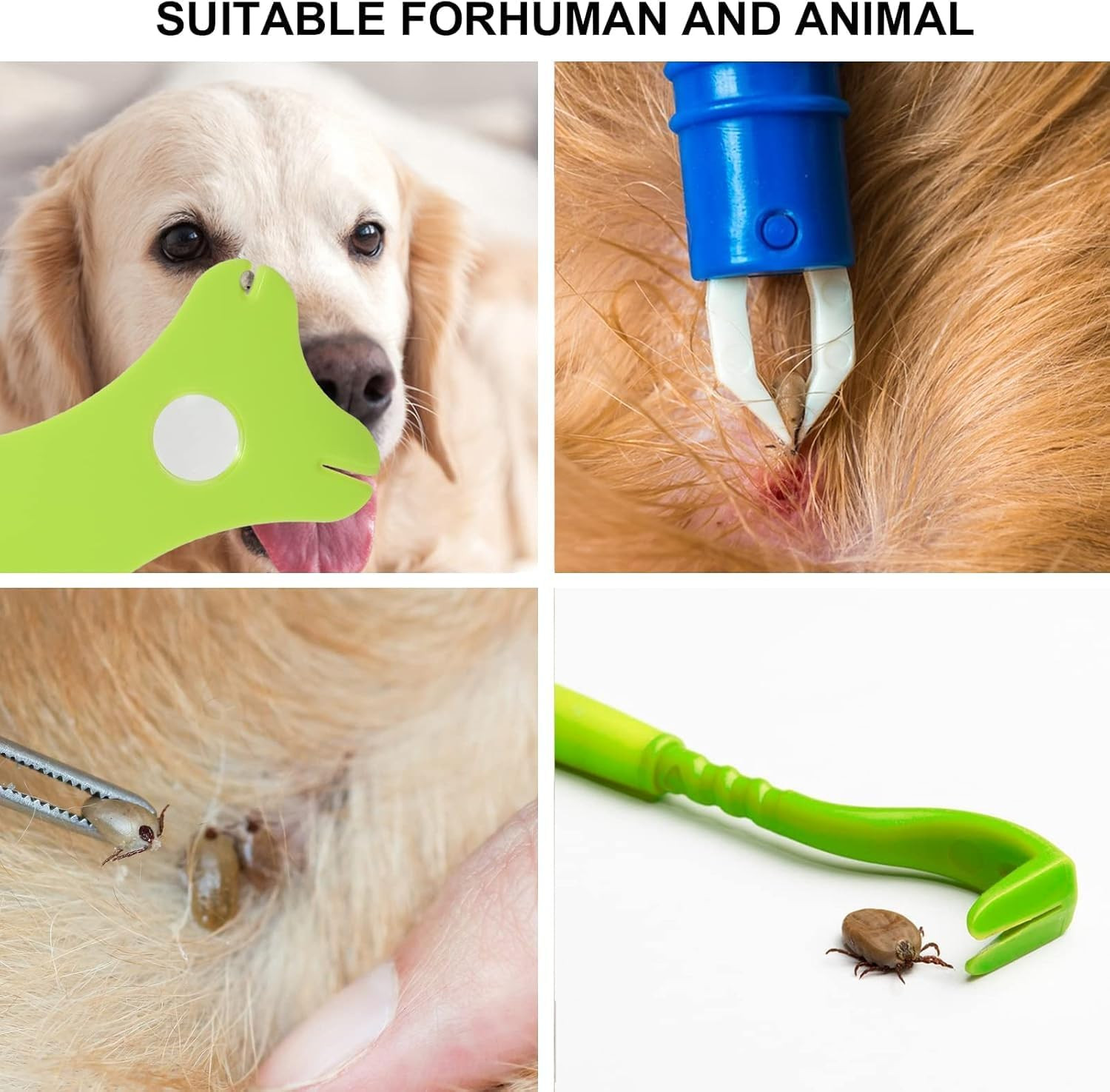 8-in-1 Tick Removal Tool Kit for Dogs & Cats with Storage Box, Comb & Tweezers